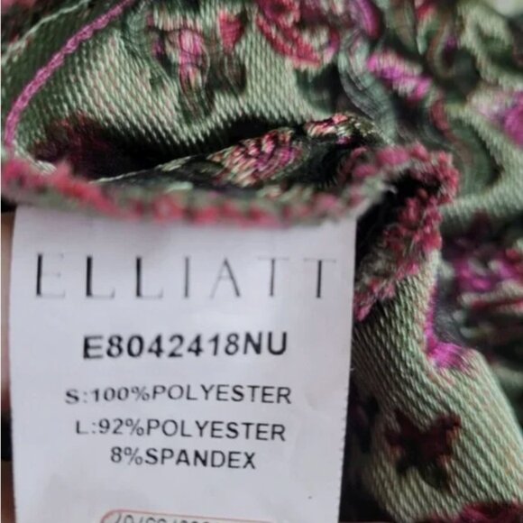 Elliatt Camellia Purple Floral Brocade Strapless Convertible Maxi Dress Gown - Picture 3 of 5